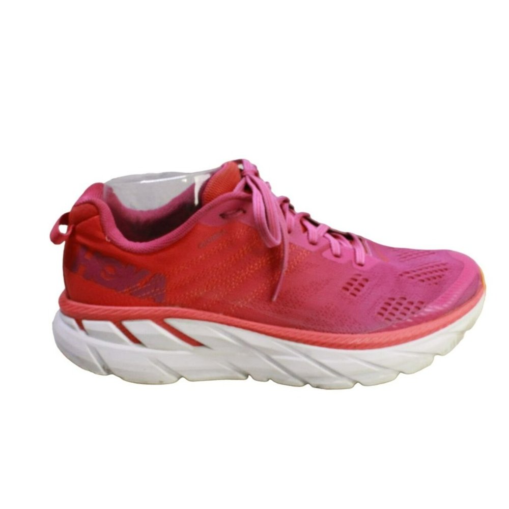 Hoka One One Clifton 6 Multicolor Mesh Lace Up Running Sneaker Shoes 9